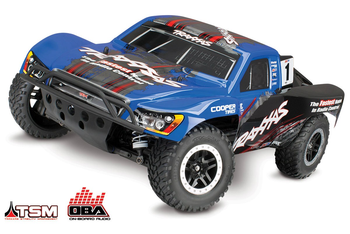 Радиоуправляемый полноприводный внедорожник электро TRAXXAS Slash 4x4 VXL  1/10 4WD TSM OBA Купить с доставкой